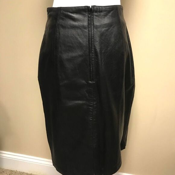 Marc by Andrew Marc high waisted leather skirt 7/8 9/10 - Picture 4 of 9
